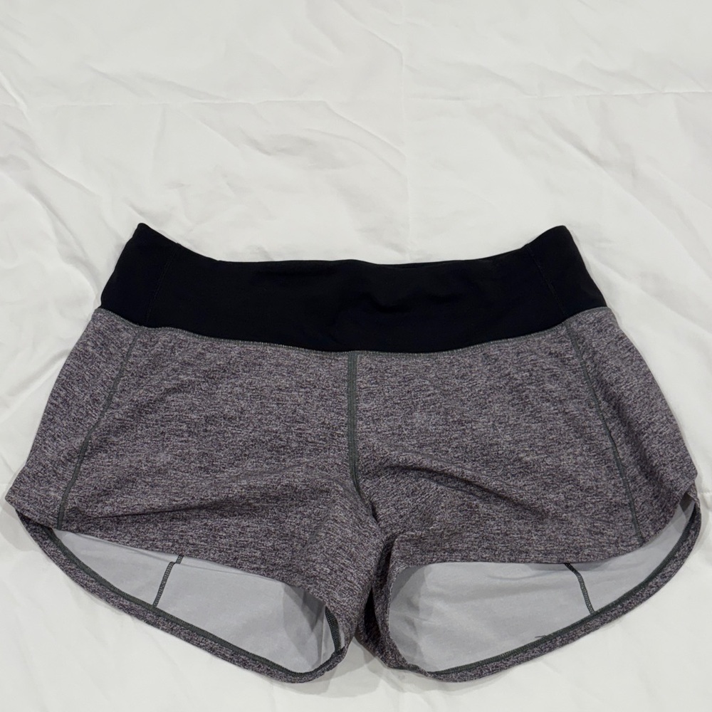 Lululemon Athletica Black and Gray Athletic Shorts